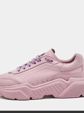 Dolce & Gabbana Pink and Lavender Women's Chunky Leather Sneaker